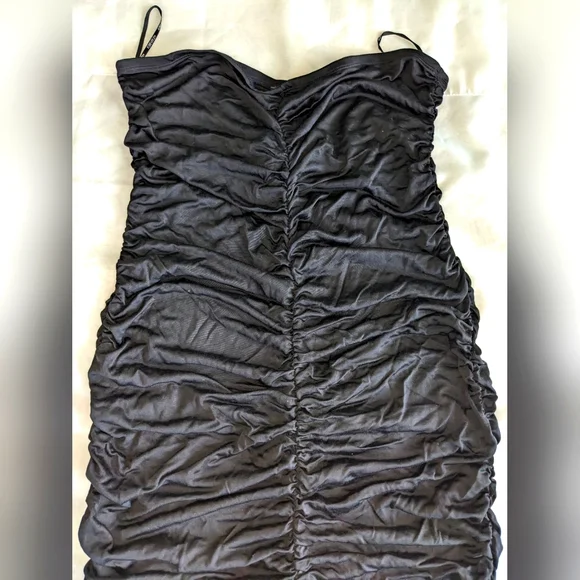 Forever 21+ Women's Strapless Ruched Dress - Picture 3 of 10